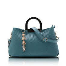 2014 Hot New Style Fashion Women’s Handbag charms crystals pendant shoulder bags messenger bag PU leather Cove big bags B009