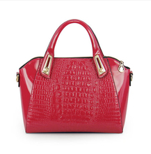 2014 Hot New Style Fashion Women’s Handbag charms Alligator Pattern shoulder bags messenger bag female shining leather Bags B026