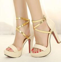 2014 Spring Summer brand New arrive pumps women’s Sexy high-heeled shoes charms chunky heel high high-heeled sandal TH134