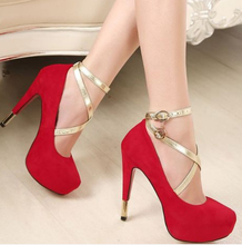 2014 Spring Summer brand New arrive pumps women’s Sexy high-heeled shoes charm pendant thin heel high-heeled wedding shoes TH176