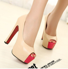 2014 Spring Summer brand New arrive pumps women’s Sexy high-heeled chunky heel ultra high high-heeled sandal TH188