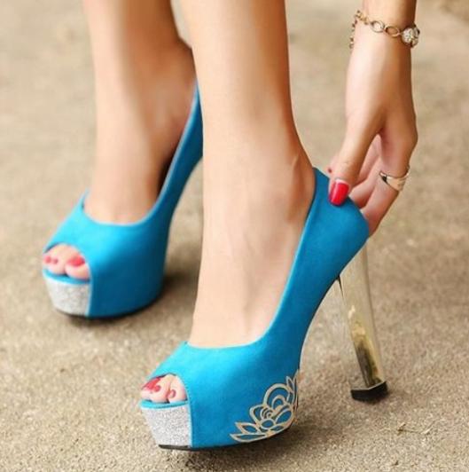 2014 Spring Summer New arrive pumps women s Sexy high heeled charms wedding chunky heel ultra