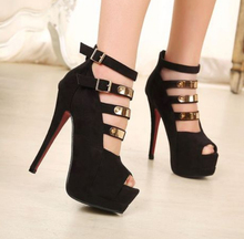 2014 Spring Summer New arrive pumps women’s Sexy high-heeled charms buckle belt thin heels ultra high high-heeled shoes TH063