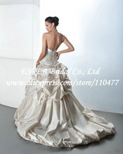 Designer Pleat Corset Appliques Irovy Lace A Line Hippie Wedding Dresses 2014 Sexy Ruched RG1504