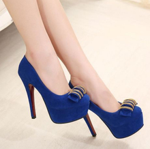 2014 Spring Summer brand New arrive pumps women’s Sexy high-heeled shoes charms rivets thin heel ultra high high-heeled TH127