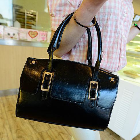 Fashion casual oil wax women handbag 2014 spring new design Vintage pu leather women shoulder bags