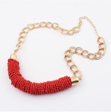 6color Handmade beaded collar necklace choker statement necklace women fashion Necklaces Pendants brand jewelry wholesale N599