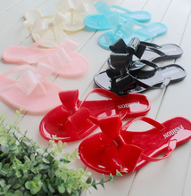 Women’s Sandals melissa style 2014 Summer Beach fashion women’s bow flat heel flip flops beach slippers flip femal shoes ZL5380