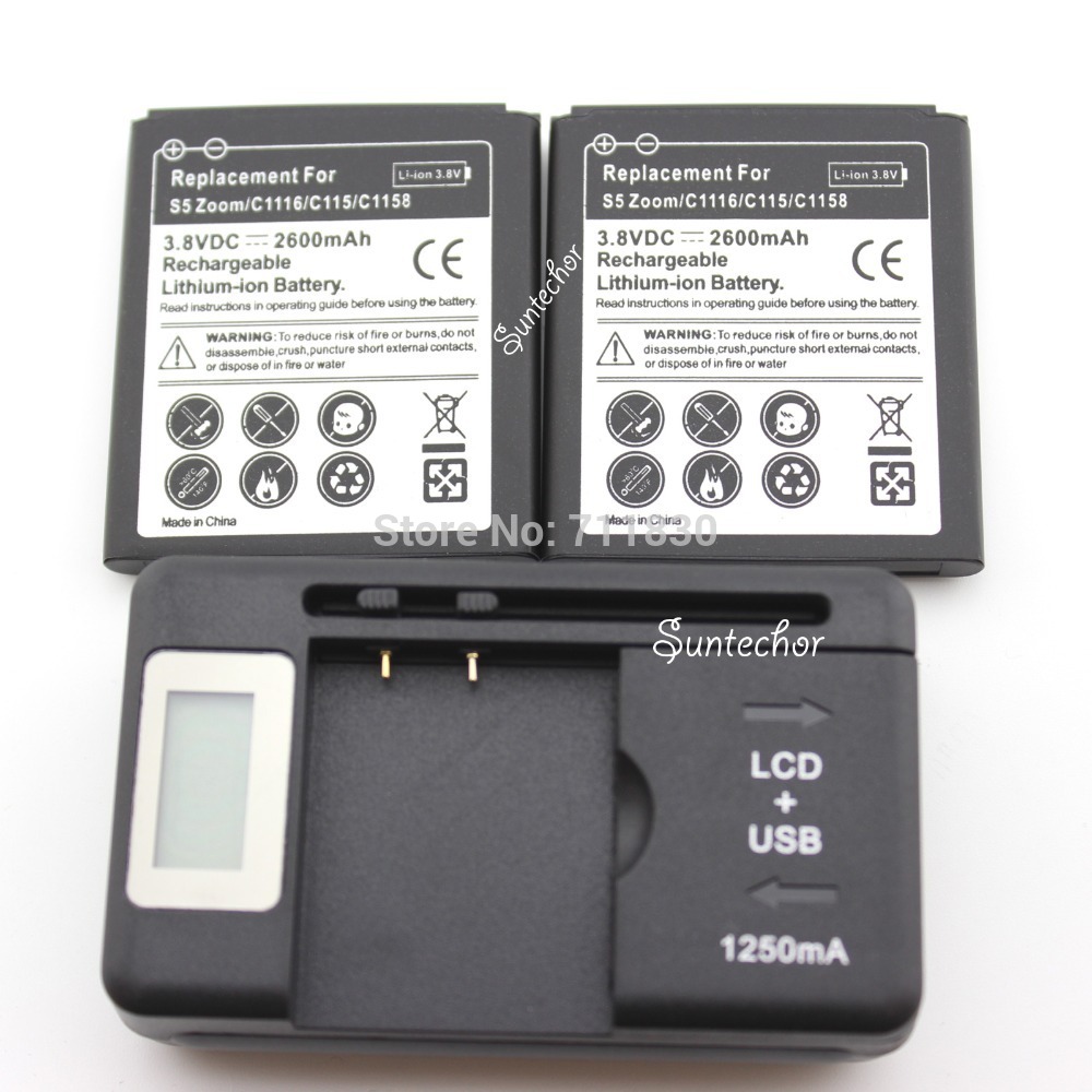 2   S5   + 1 x USB AC -   -  Samsung Galaxy S5 K  C1116 C115 C1158 2600 