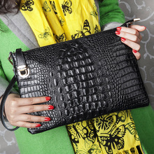 Large capacity 2014 day clutch female genuine leather fashion for Crocodile cowhide shoulder bag cross-body women’s handbag