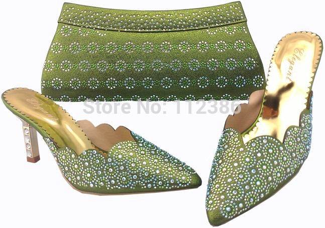 Wholesale shoe and matching bag in African fashion style Elegant shoe and bag with free shipping