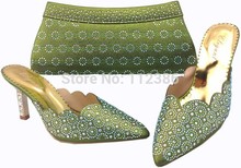 Wholesale shoe and matching bag in African fashion style. Elegant shoe and bag with free shipping by DHL green