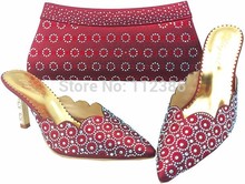 Free shipping by DHL, African dress shoe and matching bag set with wholesale price