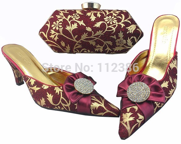 Free shipping by DHL 2014 shoe and matching bag at wholesale and retail price
