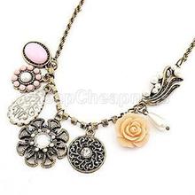 2014New Party Charm Fashion Jewelry Women/Retro Irregular Rhinestone Necklaces Women/Crystal Flower Drop Necklaces for Women