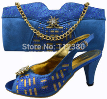 2014 African Dress Italian fashion shoe and matching bag with free shipping by DHL