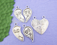 60Pcs Free Shipping Wholesale Hot New DIY Cupid “LO VE” Charms Pendants Fashion Jewelry Making Findings 31mmx14mm