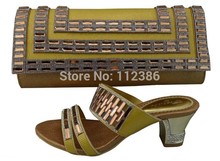 2014 Fashion african Shoes and Bag Matching Set Ladies Shoes and Bag for party and wedding