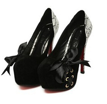 Hot sale Princess sweet bow 2014 new spring and autumn single shoes ultra thin heels high