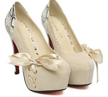 Hot sale Princess sweet bow 2014 new spring and autumn single shoes ultra thin heels high