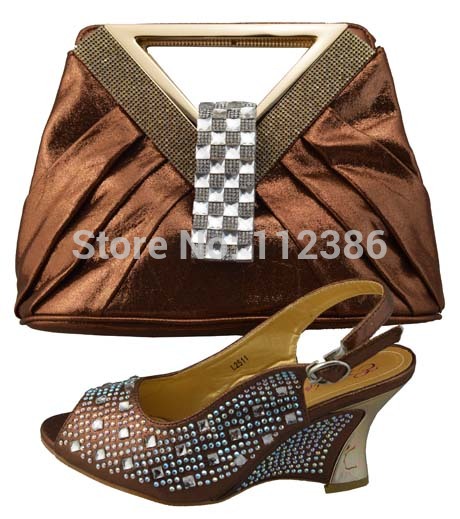 2014 new arrival fashion nice women shoe and bag matching set with free shipping by DHL