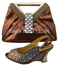 2014 new arrival fashion nice women shoe and bag matching set with free shipping by DHL