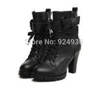 Free shipping New 2014 Fashion Women s Martin Ankle Boots Winter High Heels Boots In Women