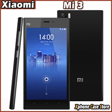 Original Xiaomi Mi 3 Qualcomm Snapdragon 800 Quad Core 2.3GHz NFC MIUI V5 5 Inch 3G Smart Phone RAM 2GB ROM 64GB/16GB WCDMA GSM