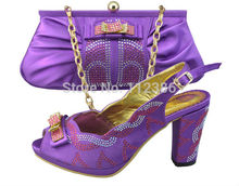 Fashion Matching shoe and bag in purple . Wedding dress matching shoe and bag with free shipping
