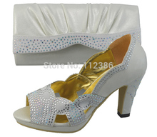 2014 New Arrival Wedding and party matching shoe and bag with wholesale and free shipping by DHL