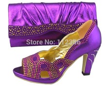 Free shipping by DHL wholesale shoe and matching bag set new coming in 2014