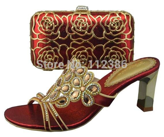 newest shoe and bag with fashion stones at wholesale price free shipping by DHL matching shoe
