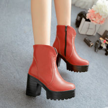 2015 fashion sexy high heeled knight waterproof boots Autumn and winter season Martin short boots size