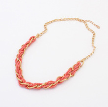 N116 Hand woven 6 Color Bib Statement Beaded Collar Necklace Choker Necklace For Women Fashion Brand