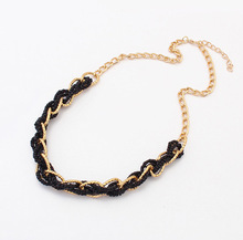 N116 Hand woven 6 Color Bib Statement Beaded Collar Necklace Choker Necklace For Women Fashion Brand