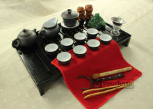 solid wood tea tray famous YiXing kung fu tea set funny Buddha tea figure low price