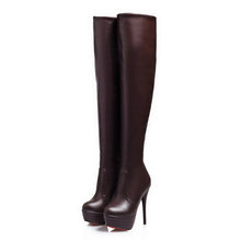 2015 new winter fashion sexy thin high heeled women s slim woman thigh boots over the
