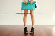 Fashion Large Fold up Roll up Women handbag Envelope Leatherette CLUTCH IT bag Bolsa Multi Color