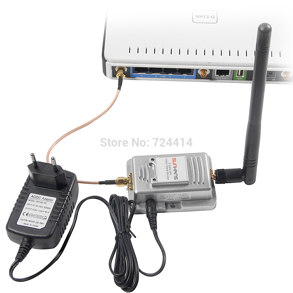 2W Wireless Wifi Web Signal Booster SH 2000 Broadband Amplifier Router 2 4G Power Range 802