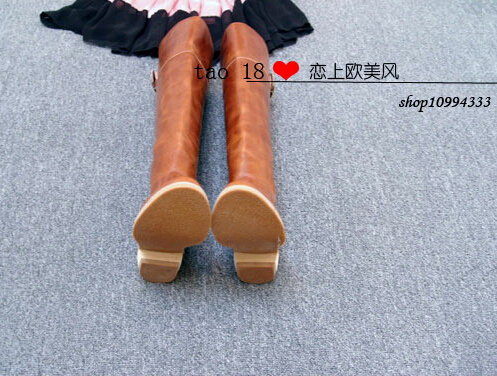Fashion Women Boots Winter Boots Round Head Over The Knee Boots Botas Femininas 2014