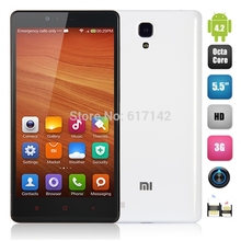 Original Xiaomi Redmi Note 1GB/2GBRAM 8ROM Red mi note MTK6592 Smart phone Android Cell 5.5 Free Shipping