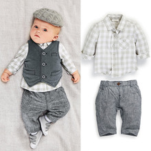 new casual autumn baby boy s clothing set vest shirt pants 3 pcs fashion toldder outfits