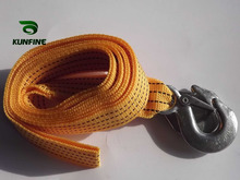 4Tons Car Towing Rope Truck Double Metal Hooks Nylon Towing Strap Pulling Rope free shipping KF