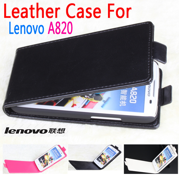 High Quality New Original Lenovo A820 Leather Case Flip Cover for Lenovo A 820 Case Phone
