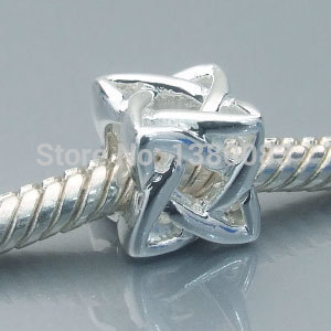 1PCS lot simple fashion cube Charm Beads 925 sterling silver jewelry fit diy European Pandora Style