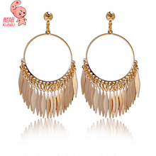 New arrival Brazil enthusiasm style  simple fashion feather shape ornament sexy women Stud Earrings  TP0028