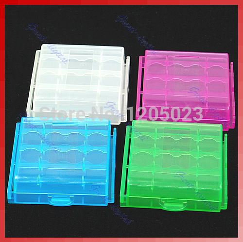 S103 4 x Hard Plastic Case Holder Storage Box For AA AAA Battery