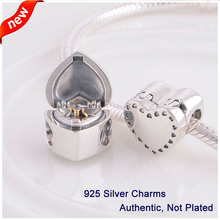 Fits Pandora Bracelet DIY Jewelry New Authentic 100% 925 Sterling Silver Beads Heart Love Charms Free Shipping L347