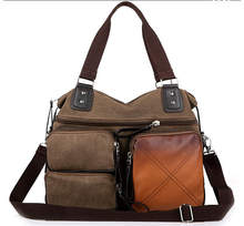 casual bags with many pocket men and women fashion messenger bags korea edition canvas shopping bags