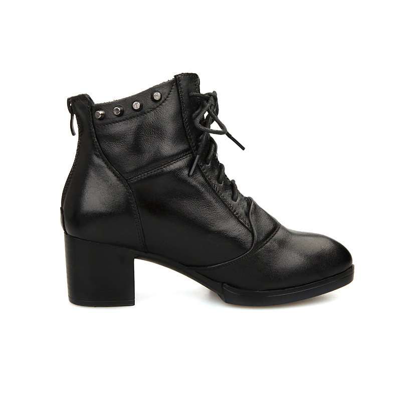 2014 Fall New Europe College wind thick with the tip of a soft surface leather zipper